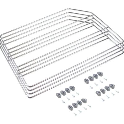 Emuca Juego de Organizadores para Armarios - 4 Divisores, Cromado Emuca Juego de Organizadores para Armarios - 4 Divisores, Cromado
