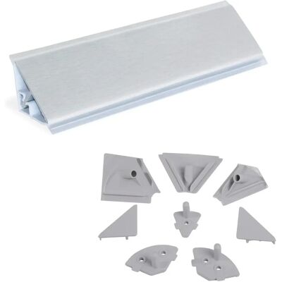 Kit de Profilés de Cuisine Emuca - 2,35M Satiné Anodisé - Triangulaire - Publicité Kit de Profilés de Cuisine Emuca - 2,35M Satiné Anodisé - Triangulaire - Publicité