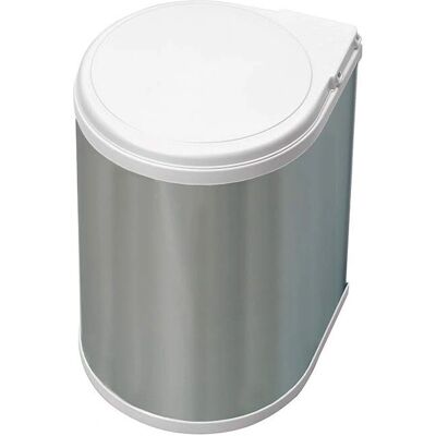 Emuca Conteneur de recyclage pour porte - 13L Acier inoxydable & Plastique Emuca Conteneur de recyclage pour porte - 13L Acier inoxydable & Plastique