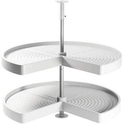 Emuca Białe Obrotowe Półki 3/4 do Modułu 800mm - System Szuflad Wyciąganych Emuca Białe Obrotowe Półki 3/4 do Modułu 800mm - System Szuflad Wyciąganych