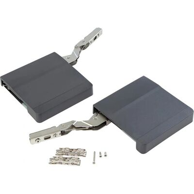 Sistema de bisagras para puertas elevables EMUCA - Grises, Ajustable Sistema de bisagras para puertas elevables EMUCA - Grises, Ajustable