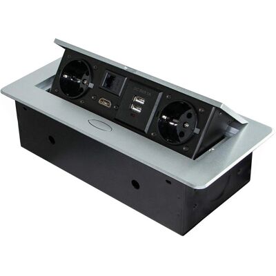 Emuca Multiconnector 26 - Multiprise avec USB & HDMI - Publicité Emuca Multiconnector 26 - Multiprise avec USB & HDMI - Publicité