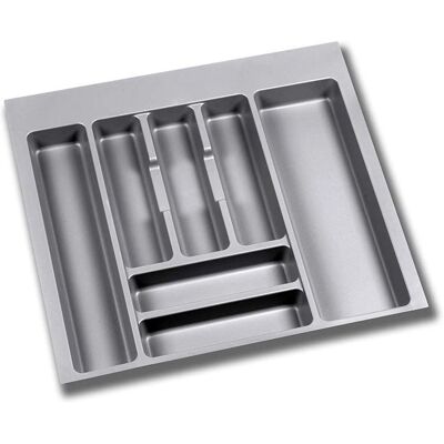 Emuca Drawer Organizer - Adjustable, 600mm, Plastic, Gray Emuca Drawer Organizer - Adjustable, 600mm, Plastic, Gray