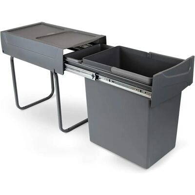 Conteneur à Déchets Emuca - Bac de Recyclage Amovible - 20L - Acier & Plastique - Publicité Conteneur à Déchets Emuca - Bac de Recyclage Amovible - 20L - Acier & Plastique - Publicité