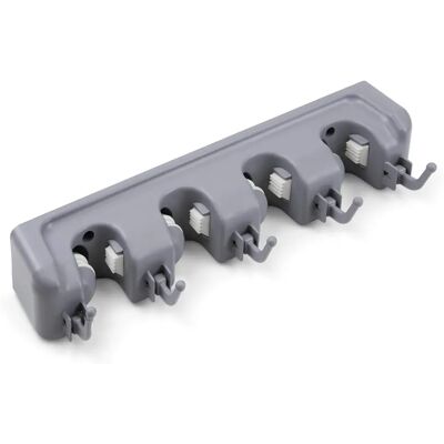 Porta Ganci Emuca - Plastica Durevole, Grigia - Organizzatore di Strumenti di Pulizia Porta Ganci Emuca - Plastica Durevole, Grigia - Organizzatore di Strumenti di Pulizia