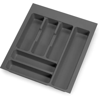 Emuca - Organisateur de Tiroir de Cuisine - Plastique - Anthracite - Publicité Emuca - Organisateur de Tiroir de Cuisine - Plastique - Anthracite - Publicité