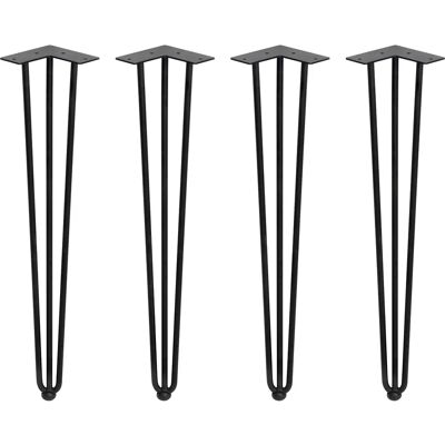 Emuca Stalowe nogi do stołów - 710mm, czarne, zestaw 4 Emuca Stalowe nogi do stołów - 710mm, czarne, zestaw 4