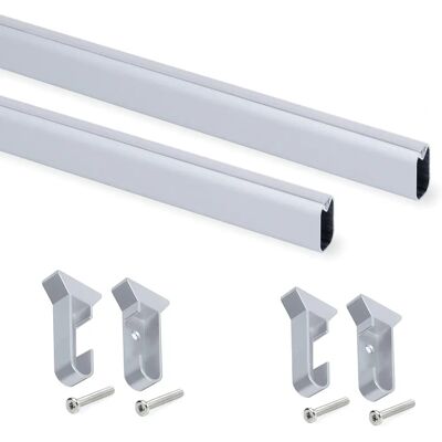 Emuca Barres de Placard 0,75m Finition Mat Aluminium - Barres de Placard Emuca Barres de Placard 0,75m Finition Mat Aluminium - Barres de Placard