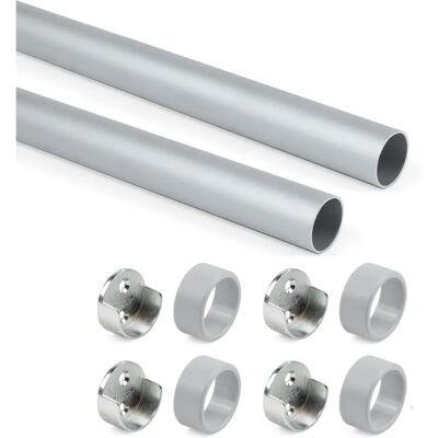 Emuca Guida rotonda per armadio - 0,75m - Anodizzato opaco - Guida scorrevole Emuca Guida rotonda per armadio - 0,75m - Anodizzato opaco - Guida scorrevole