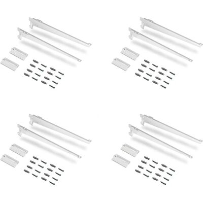 Emuca Weiße Wandregal-Set mit Haltern - Wandregale Emuca Weiße Wandregal-Set mit Haltern - Wandregale