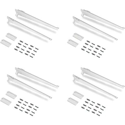 Estantes de Pared Emuca - Juego de 4, 280mm, Acero Blanco Estantes de Pared Emuca - Juego de 4, 280mm, Acero Blanco