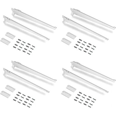 Kit di mensole Emuca - 4 supporti, 380mm, Bianco - Sistema di mensole Kit di mensole Emuca - 4 supporti, 380mm, Bianco - Sistema di mensole
