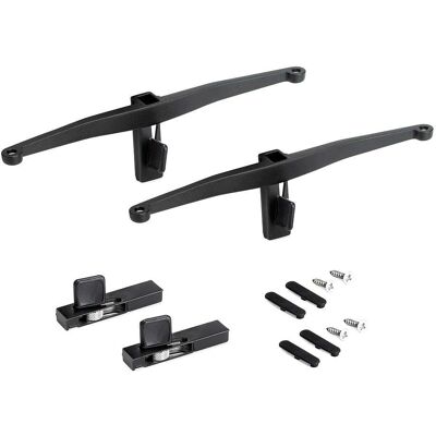 Système de Supports pour Étagères Murales Emuca - Noir Texturé - Supporte 100kg - Publicité Système de Supports pour Étagères Murales Emuca - Noir Texturé - Supporte 100kg - Publicité