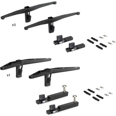 Emuca Zero Wandregal System - Modular, Tragfähig, Schwarz Emuca Zero Wandregal System - Modular, Tragfähig, Schwarz