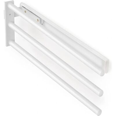 EMUCA White Extendable Towel Holder - Towel Rack Bathroom Kitchen EMUCA White Extendable Towel Holder - Towel Rack Bathroom Kitchen