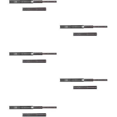 Emuca Black Drawer Slides - 45 mm x 350 mm - Total Extraction Emuca Black Drawer Slides - 45 mm x 350 mm - Total Extraction