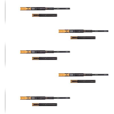 Emuca Guides de Tirage - 5 Unités, Roulement à Billes, 45mm Hauteur, 350mm Profondeur - Fermeture Douce Emuca Guides de Tirage - 5 Unités, Roulement à Billes, 45mm Hauteur, 350mm Profondeur - Fermeture Douce