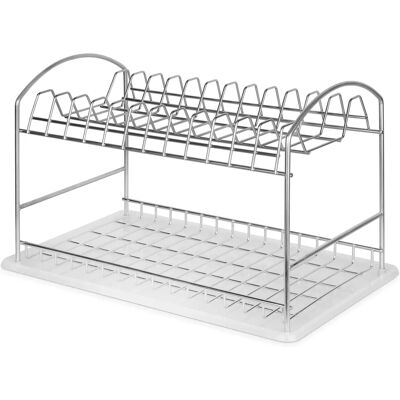 Escurridor de platos en cromo - Organizador de cocina Escurridor de platos en cromo - Organizador de cocina