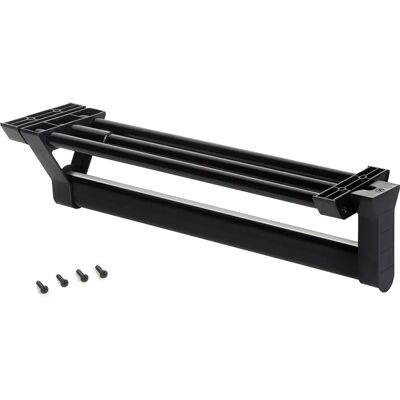 Emuca Zwart Aluminium Uittrekbare Kleerhanger - Kledingkast Accessoire Emuca Zwart Aluminium Uittrekbare Kleerhanger - Kledingkast Accessoire