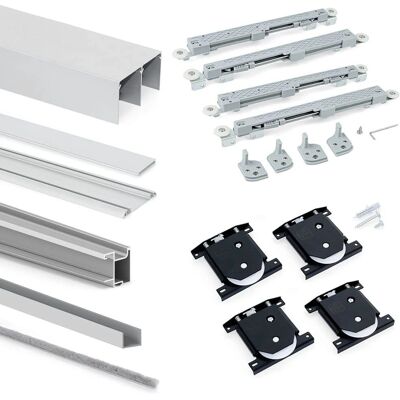 Emuca Schiebetürsystem - Sanftschließung - 16mm Emuca Schiebetürsystem - Sanftschließung - 16mm
