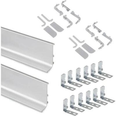 Emuca Aluminium-Küchenprofil-Set - 2.350mm, Matteloxiert, Zubehör Emuca Aluminium-Küchenprofil-Set - 2.350mm, Matteloxiert, Zubehör