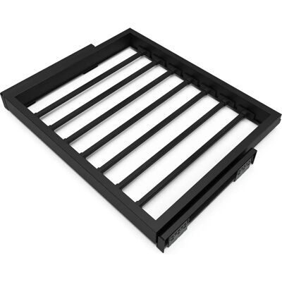 Emuca - Verstellbares 600mm Kleiderschrank-Führungsset mit 7 Aluminium-Hosenhaken Emuca - Verstellbares 600mm Kleiderschrank-Führungsset mit 7 Aluminium-Hosenhaken