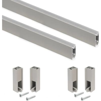 Kit de Barre pour Armoire Emuca - 750mm - Résiste jusqu'à 40kg - Publicité Kit de Barre pour Armoire Emuca - 750mm - Résiste jusqu'à 40kg - Publicité
