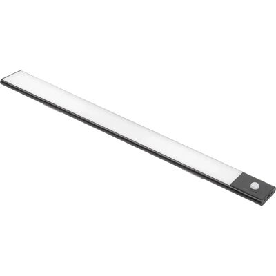 Emuca Kaus Black Ładowalna LED lampa ścienna - Czujnik ruchu, 600mm Emuca Kaus Black Ładowalna LED lampa ścienna - Czujnik ruchu, 600mm