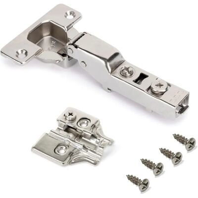 Emuca X92 Nickel Zachte Sluiting Scharnier Set - Meubelaccessoires Emuca X92 Nickel Zachte Sluiting Scharnier Set - Meubelaccessoires