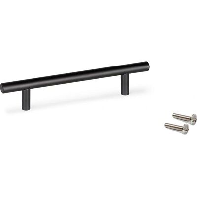 Manija de Mueble Emuca Miami - 272mm, Negro, Acero Inoxidable - Juego de Manijas Manija de Mueble Emuca Miami - 272mm, Negro, Acero Inoxidable - Juego de Manijas