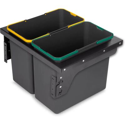 Emuca Recycle 2x24lt - Afvalcontainer Emuca Recycle 2x24lt - Afvalcontainer