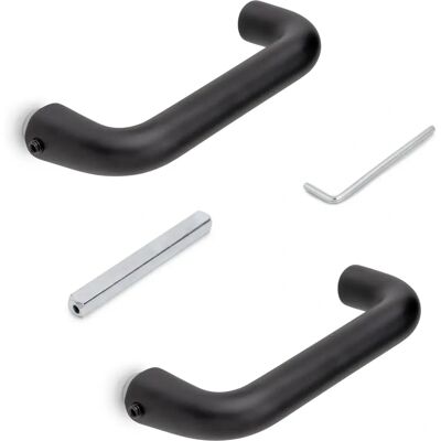 Emuca U-Shape Glass Door Handles - Aluminum Black Emuca U-Shape Glass Door Handles - Aluminum Black