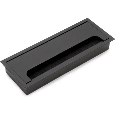 Emuca Zarządca kabli - 269x80mm Prostokątny Czarny Aluminium - Kanał kablowy Emuca Zarządca kabli - 269x80mm Prostokątny Czarny Aluminium - Kanał kablowy