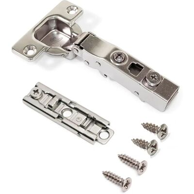 Emuca Nickel Hinges - 20 Pcs - Soft Close Emuca Nickel Hinges - 20 Pcs - Soft Close