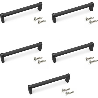 Manijas de Mueble Emuca - Negro, 141mm, 128mm distancia Manijas de Mueble Emuca - Negro, 141mm, 128mm distancia