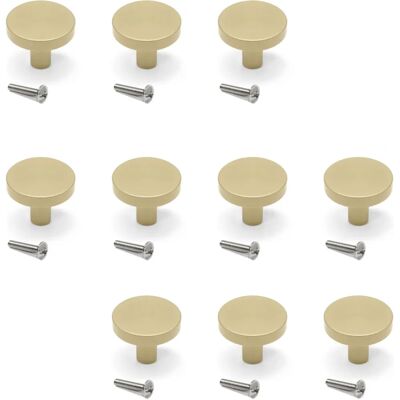 Emuca Uppsala Knobs - Aluminum Gold - 30mm - Furniture Type Emuca Uppsala Knobs - Aluminum Gold - 30mm - Furniture Type