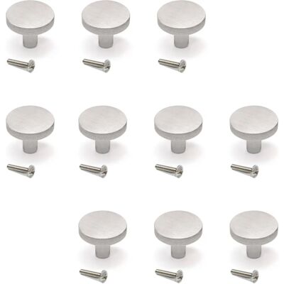 Emuca Uppsala Aluminium Möbelknöpfe - 30mm - Set von 10 Emuca Uppsala Aluminium Möbelknöpfe - 30mm - Set von 10