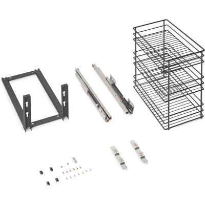 Emuca - Glijdende Lades Titanium met Zachte Sluiting - Keuken Organizer Emuca - Glijdende Lades Titanium met Zachte Sluiting - Keuken Organizer