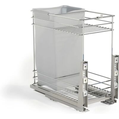 Système de Tiroir de Cuisine Chrome Emuca 300mm avec Caddies Système de Tiroir de Cuisine Chrome Emuca 300mm avec Caddies