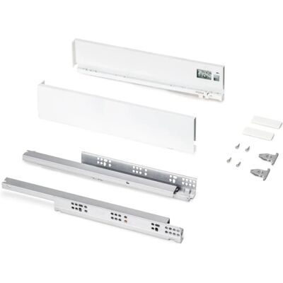 Emuca White Steel Full-Extension Drawer - Kitchen & Bathroom Emuca White Steel Full-Extension Drawer - Kitchen & Bathroom