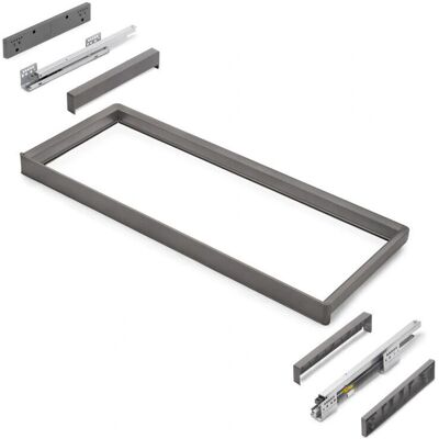 Marco para estantería Emuca con guías de cierre suave y extracción total - Soporta 30kg Marco para estantería Emuca con guías de cierre suave y extracción total - Soporta 30kg