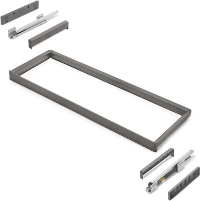 Emuca - Bastidor con guías de cierre suave y extracción total para accesorios de armario Quartz - 1012-1038mm Emuca - Bastidor con guías de cierre suave y extracción total para accesorios de armario Quartz - 1012-1038mm
