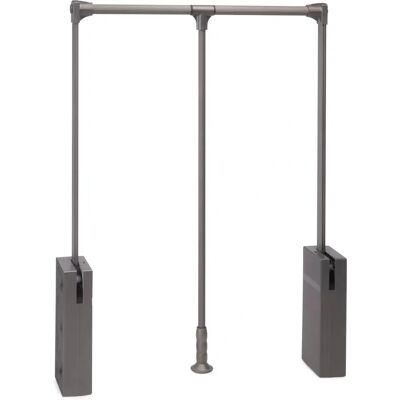 Emuca Verstellbarer Sway Kleiderbügel - Stahl/Titanium - 600-830mm Emuca Verstellbarer Sway Kleiderbügel - Stahl/Titanium - 600-830mm