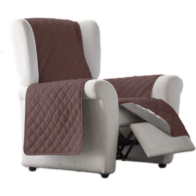 Housse de Canapé ESTORALIS Eden Beige et Chocolat - 1 Place - Polyester et Coton - 55 cm Housse de Canapé ESTORALIS Eden Beige et Chocolat - 1 Place - Polyester et Coton - 55 cm