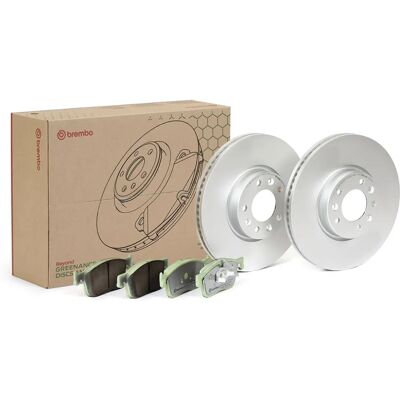 Bremsekit BREMBO KT 10 049 - Vented skive, Klamper, Støjskjold Bremsekit BREMBO KT 10 049 - Vented skive, Klamper, Støjskjold