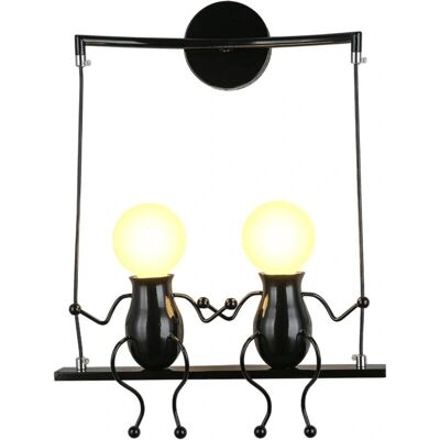 WOTTES - Wandleuchte - Oscillierend - Schwarz WOTTES - Wandleuchte - Oscillierend - Schwarz