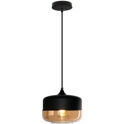 WOTTES Lámpara Colgante Industrial de Vidrio E27 - Cocina y Comedor WOTTES Lámpara Colgante Industrial de Vidrio E27 - Cocina y Comedor