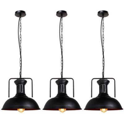 WOTTES 3 Piezas Lámpara Colgante Vintage Industrial - Luz Pendiente WOTTES 3 Piezas Lámpara Colgante Vintage Industrial - Luz Pendiente