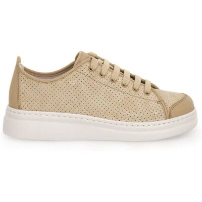 Camper 201624003 Μπεζ δερμάτινα διάτρητα sneakers - Παπούτσια Camper 201624003 Μπεζ δερμάτινα διάτρητα sneakers - Παπούτσια