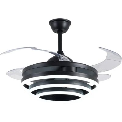 Ventilador de Techo Sfera Bel Air con Luz y Mando - 72W Negro Ventilador de Techo Sfera Bel Air con Luz y Mando - 72W Negro